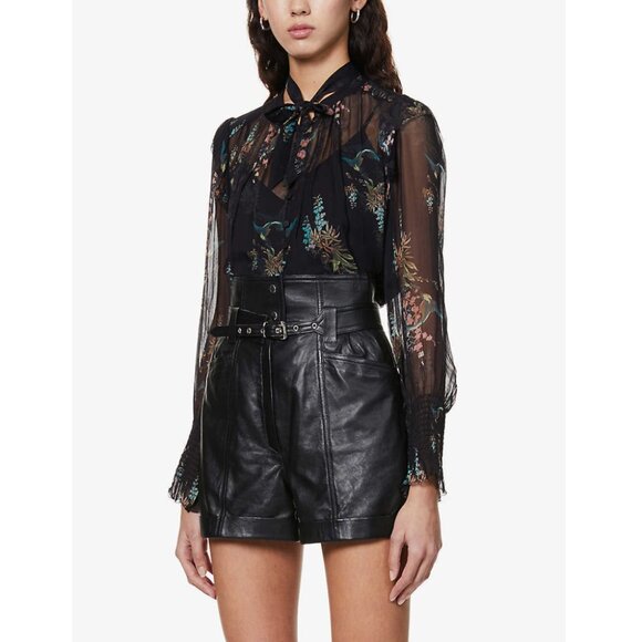 ALLSAINTS Lara Melisma Sheer Floral Print Blouse - Picture 4 of 15